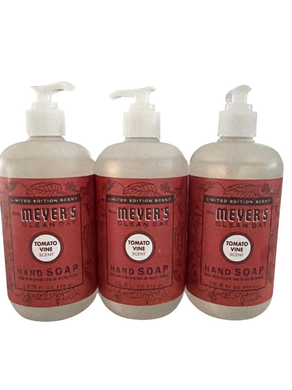 (3) Mrs Meyers Tomato Vine Hand Soap - Red (Limited Edition)